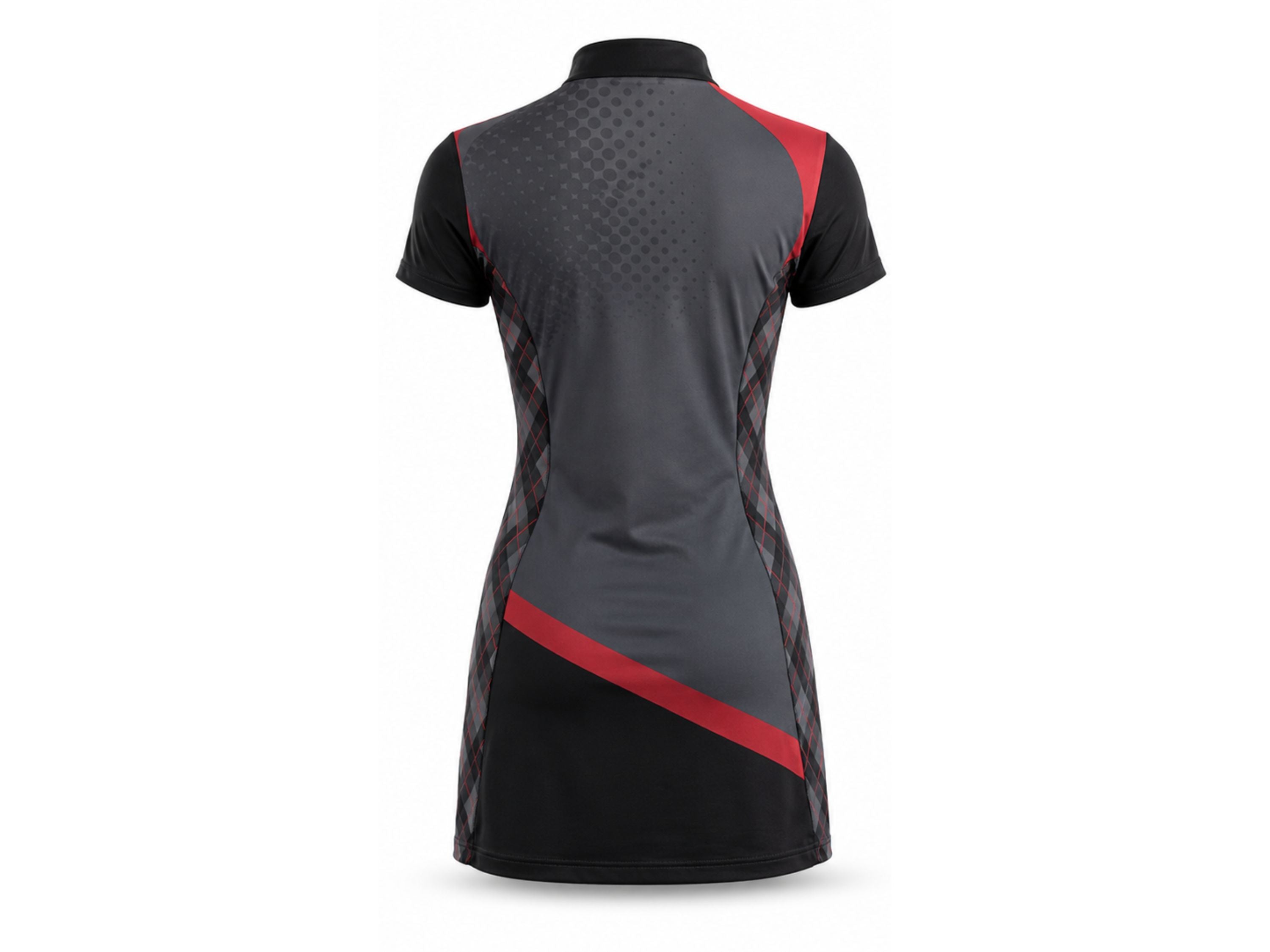 Custom Women's Golf Polo and Skort Set | Wholesale Ladies Golf Uniform | Charcoal Red | Apparels Bridge