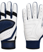 Custom White Navy Baseball Batting Gloves | Wholesale Team Gloves for Bulk Orders