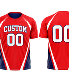 Custom Red Blue Flag Football Reversible Jersey – Wholesale Team Jersey