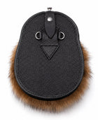Fox Fur Dress Sporran Brown with Ornamental Silver Cantle | B2B Low MOQ
