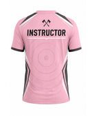 Custom Axe Throwing Instructor Shirt – Pink Black Venue Staff Uniform