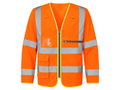 Sleeved Waistcoat B2B Low MOQ Construction Uniform Orange Workwear