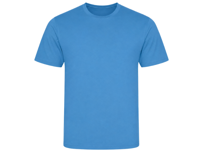 Training T-Shirt Sky Blue | B2B Low MOQ Personal Trainer Workwear Manufacturer front design preview