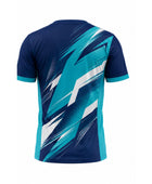 Blue, Teal & White Padel Jersey – Custom Team Sportswear, Wholesale Bulk, Low MOQ