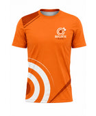 Custom Orange Axe Throwing Venue Logo T-Shirt – Wholesale Staff & Merchandise Shirt