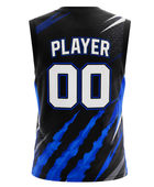 Custom Black Flag Football Practice Jersey – Sleeveless Sublimated Team Jersey