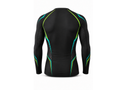 Custom Long Sleeve Compression Shirt | Wholesale Training and Lifestyle Base Layer | Black Green Yellow | Apparels Bridge