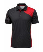 Custom Corporate Golf Polo Shirt | Wholesale Company Golf Uniform | Black Red | Apparels Bridge