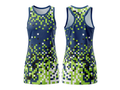 Custom Navy Blue & Lime Green  Sublimated Basketball Dress