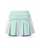 Custom Pickleball Skort | Wholesale Pickleball Team Skirt | Mint Green White Purple | Apparels Bridge