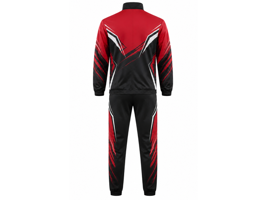 Custom Wrestling Warm-Up Set | Wholesale Wrestling Team Jacket and Pants | Red Black White | Apparels Bridge design preview