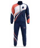 Custom Pickleball Warm-Up Set | Wholesale Pickleball Team Jacket and Pants | Navy Coral White | Apparels Bridge