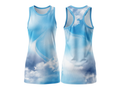 Custom Sky Blue & White Sublimated Basketball Dress