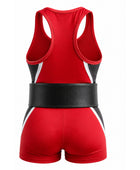 Red & Black Powerlifting Uniform – Men’s Weightlifting Singlet – Wholesale Low MOQ, Custom Team Name