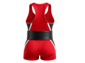 Red & Black Powerlifting Uniform – Men’s Weightlifting Singlet – Wholesale Low MOQ, Custom Team Name