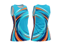 Custom Turquoise & Orange  Sublimated Basketball Dress