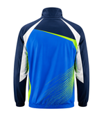 Custom Blue Lime Lacrosse Warm-Up Jacket Wholesale Full-Zip Team Outerwear