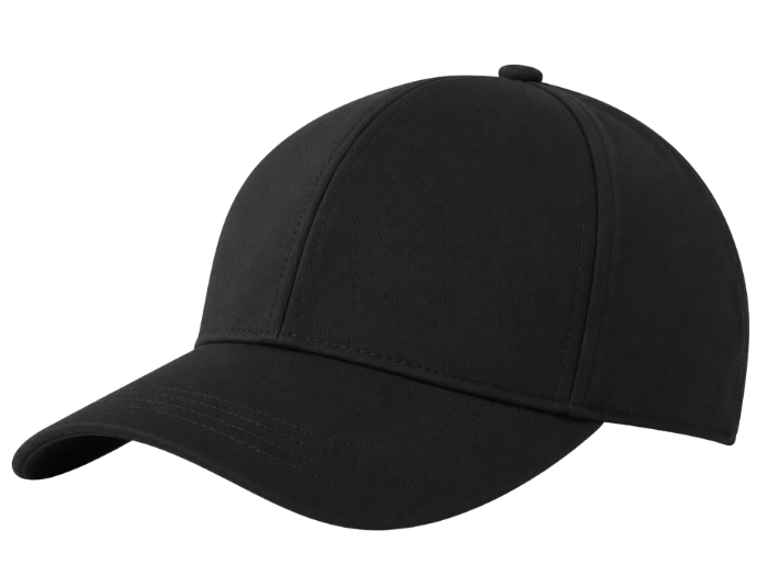 Soft Shell Work Cap – Wholesale Waterproof Trade Uniform Cap in Black front design preview