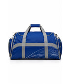 Custom Ice Hockey Team Bag – Royal Blue Silver Sublimated Hockey Duffel Bag for Wholesale Orders
