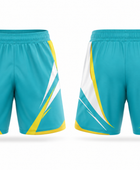 Custom Tennis Shorts – Teal & Yellow Performance Shorts, Wholesale Bulk, Low MOQ, Team Uniform