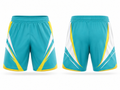 Custom Tennis Shorts – Teal & Yellow Performance Shorts, Wholesale Bulk, Low MOQ, Team Uniform