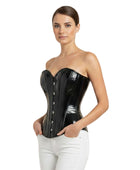 Glossy Black PVC Corset Wholesale | Overbust Bustier Top Private Label Manufacturer