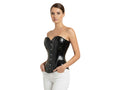 Glossy Black PVC Corset Wholesale | Overbust Bustier Top Private Label Manufacturer