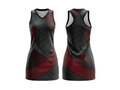 Custom Burgundy & Black Sublimated Basketball Dress