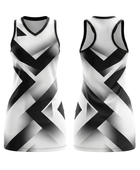 Custom Black,White & Silver  Sublimated Basketball Dress
