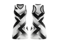Custom Black,White & Silver  Sublimated Basketball Dress