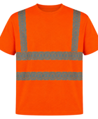 T-Shirt Orange B2B Low MOQ Construction Uniform Reflective Workwear