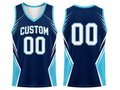 Custom Navy Teal Reversible Lacrosse Pinnie – Wholesale Team Practice Jersey