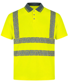Railway Hi-Vis Short Sleeve Polo Shirt Yellow | B2B Low MOQ Railway Workwear Manufacturer