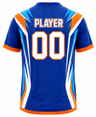 Custom Lacrosse Practice Jersey – Blue Orange Wholesale Team Training Shirt