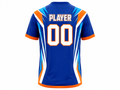 Custom Lacrosse Practice Jersey – Blue Orange Wholesale Team Training Shirt
