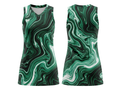 Emerald Green, Black & White Custom Sublimated Basketball Dress