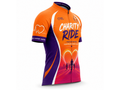 Custom Charity Ride Cycling Jersey | Wholesale Charity Event Bike Jersey | Orange Purple Pink | Apparels Bridge