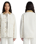 Custom Women’s White Utility Denim Jacket