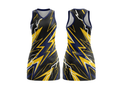 Custom Black, Yellow & Navy Sublimated Basketball Dress