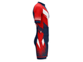 Custom Cycling Skin Suit | Wholesale Aero Race Suit | Red Navy White | Apparels Bridge