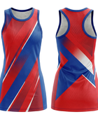 Custom Red & Royal Blue Sublimated Basketball Dress