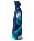 Custom Swim Parka – Navy Turquoise Wholesale Team Deck Coat