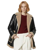 Black Crocodile Embossed Sheepskin Coat Wholesale | Women’s Faux Shearling Winter Jacket Manufacturer