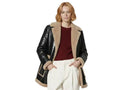 Black Crocodile Embossed Sheepskin Coat Wholesale | Women’s Faux Shearling Winter Jacket Manufacturer