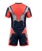 Orange and navy Custom Rugby Uniform – Wholesale Bulk Team Kit, Low MOQ, B2B Performance Apparel