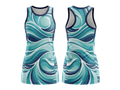 Custom Aqua, Navy & White  Sublimated Basketball Dress