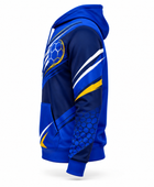 Custom Handball Hoodie – Blue White Warmup Teamwear for Wholesale Sports Buyers