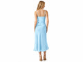 Wholesale Light Blue Satin Prom Dress, Custom Spaghetti Strap Formal Gown Manufacturer for Private Label Boutiques