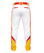 Custom White Red Yellow Baseball Pants | Wholesale Team Uniform Pants for Bulk Orders