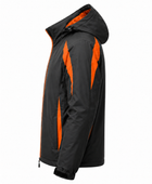 Waterproof Hooded Jacket Black and Orange  | B2B Low MOQ